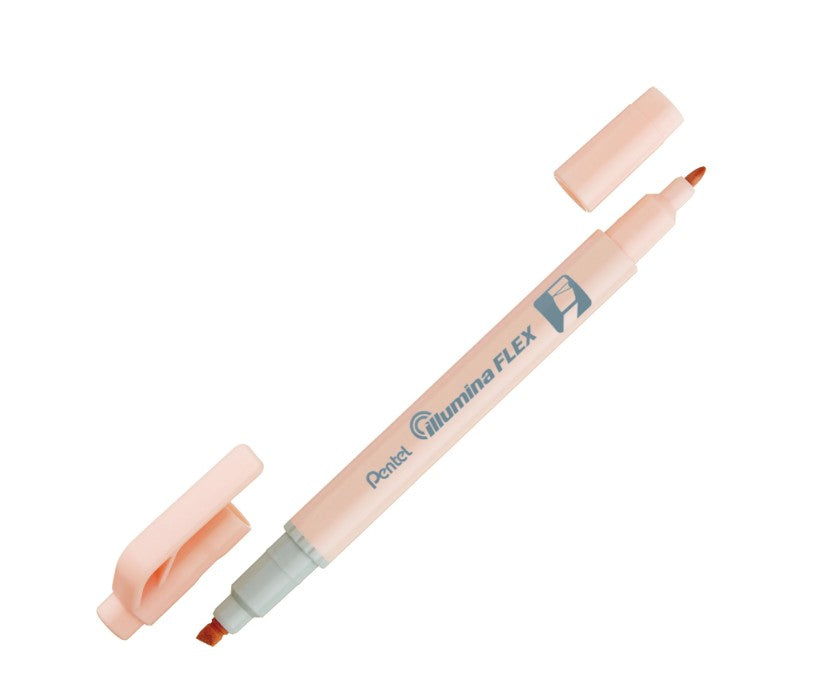 Surligneur double pointe (biseauté et conique) Pentel Illumina Flex pastel