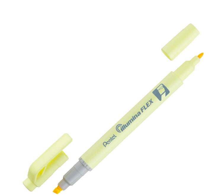 Surligneur double pointe (biseauté et conique) Pentel Illumina Flex pastel