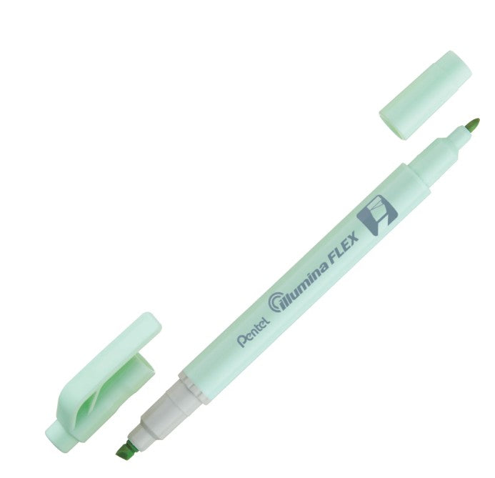 Surligneur double pointe (biseauté et conique) Pentel Illumina Flex pastel