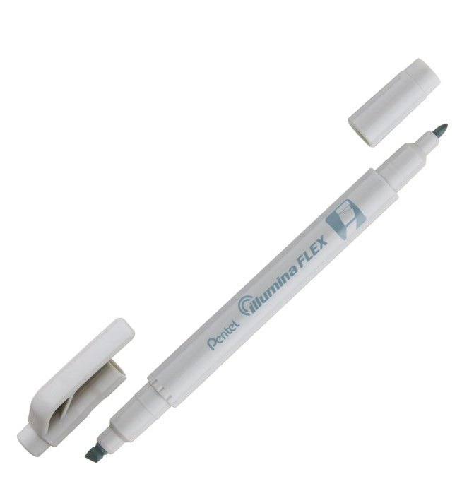 Surligneur double pointe (biseauté et conique) Pentel Illumina Flex pastel