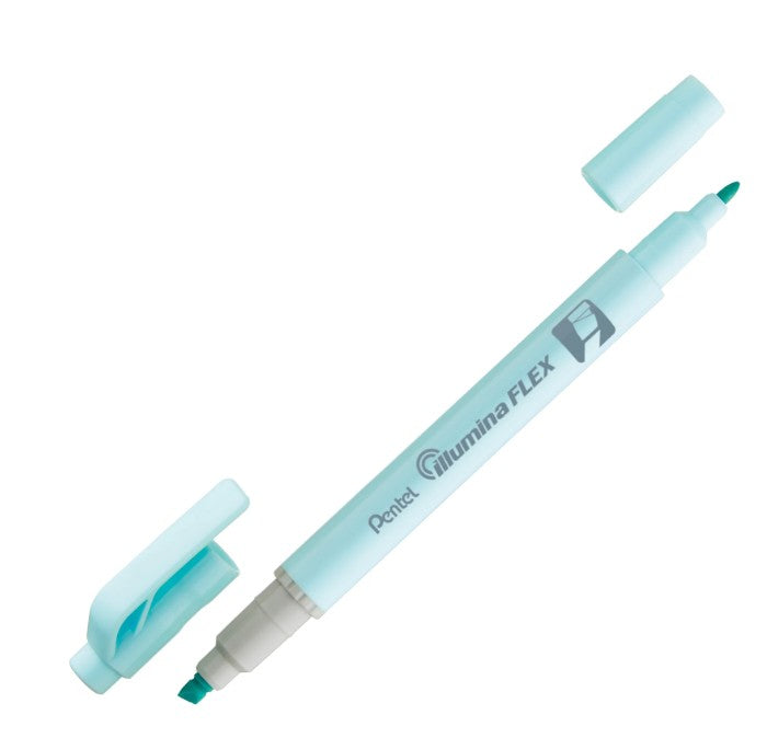 Surligneur double pointe (biseauté et conique) Pentel Illumina Flex pastel
