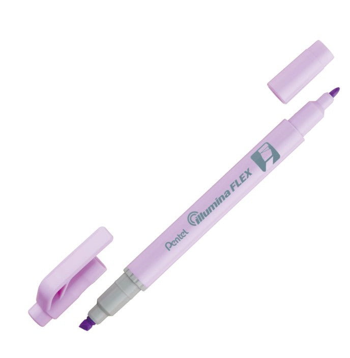Surligneur double pointe (biseauté et conique) Pentel Illumina Flex pastel