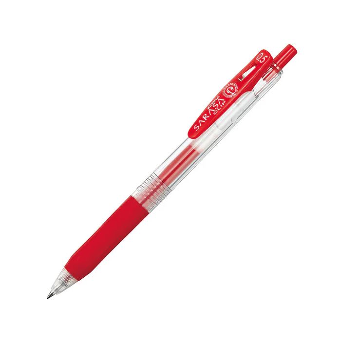 Stylo gel rétractable 0,5 mm Zebra Sarasa Clip