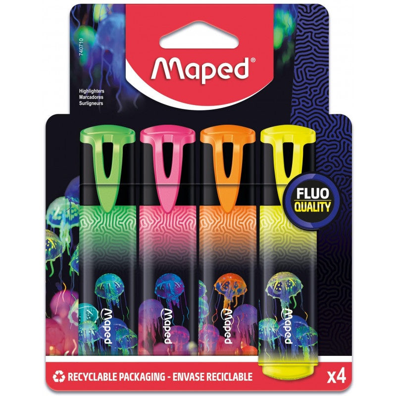 Surligneur Maped fluo motif de la mer