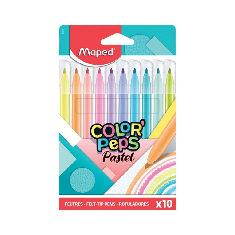 Crayon feutre Maped Color'Peps pastel (boîte de 10)