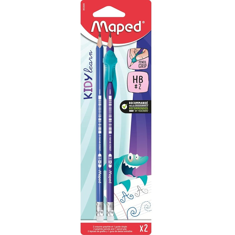 Crayon de plomb HB #2 Maped avec prise de doigt (paquet de 2)