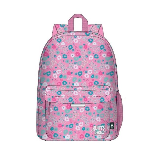 Sac à dos 40,5 cm x 30 cm x 12 cm Roots rose floral
