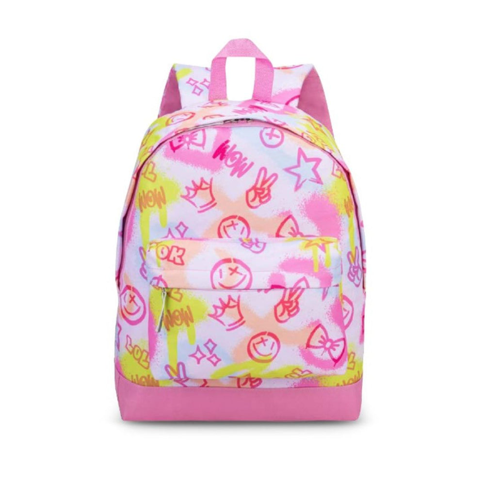 Sac à dos 41 cm x 32 cm x 11 cm Trailblazer graffiti rose et jaune