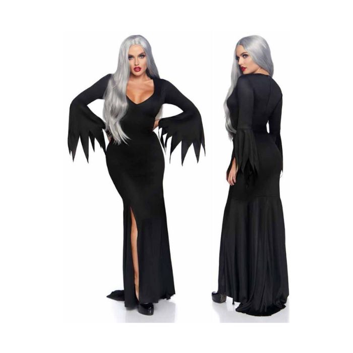Costume femme robe longue noire