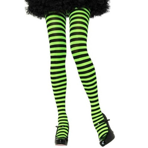 Collant en nylon rayé