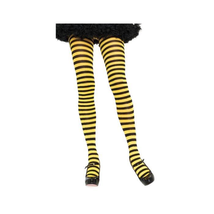 Collant en nylon rayé