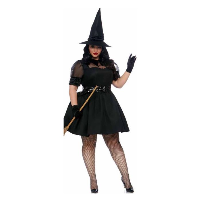 Costume femme robe de sorcière courte noire