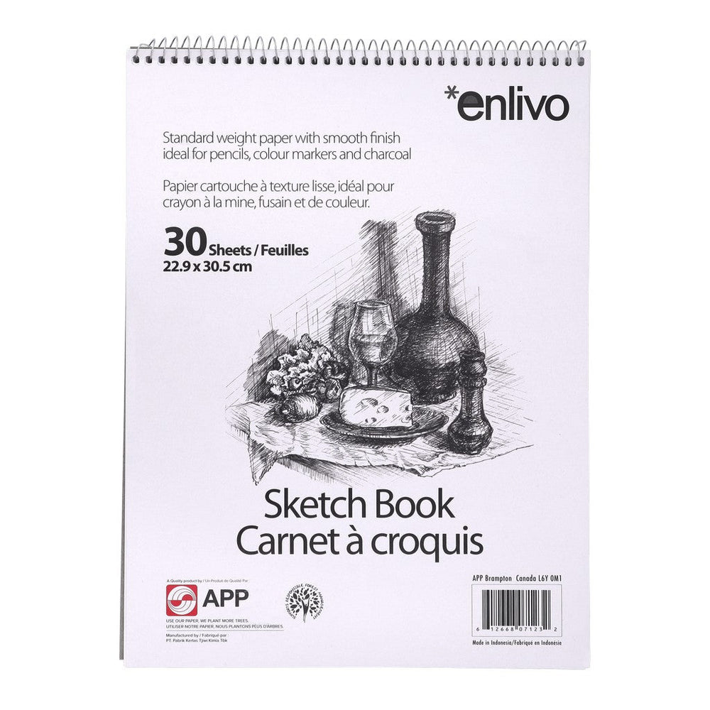 Carnet à croquis 22,9 cm x 30,5 cm APP (30 feuilles)