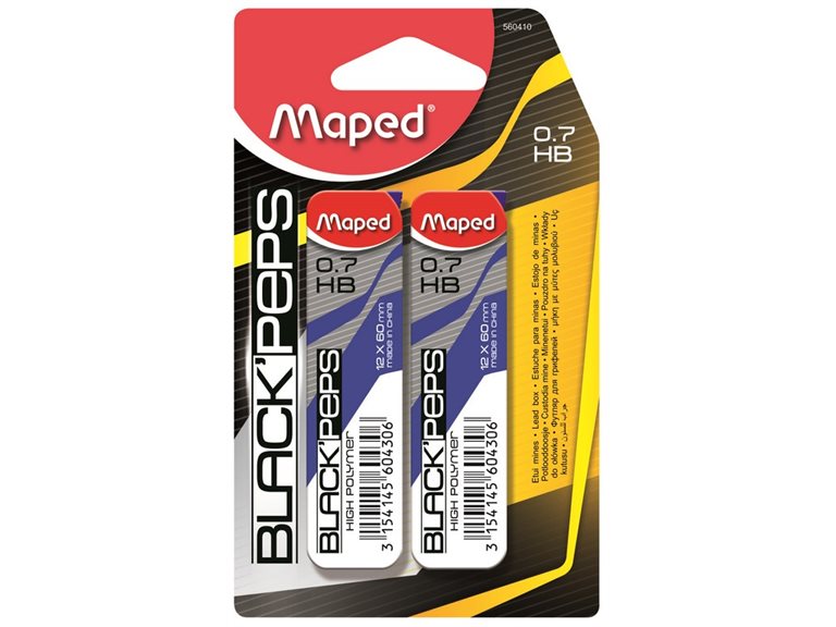 Mine 0,7 mm HB Maped (2 boîtes de 12)