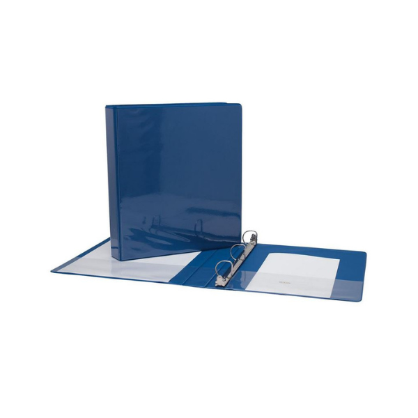 Cartable de présentation 0,5 po avec pochettes bleu