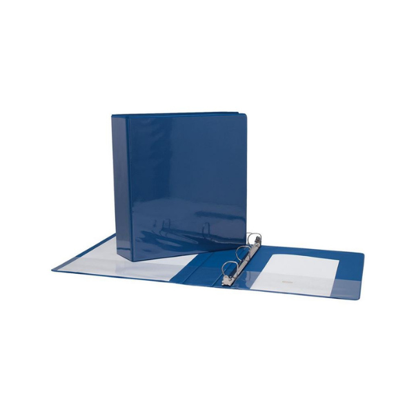 Cartable de présentation 2 po avec pochettes bleu