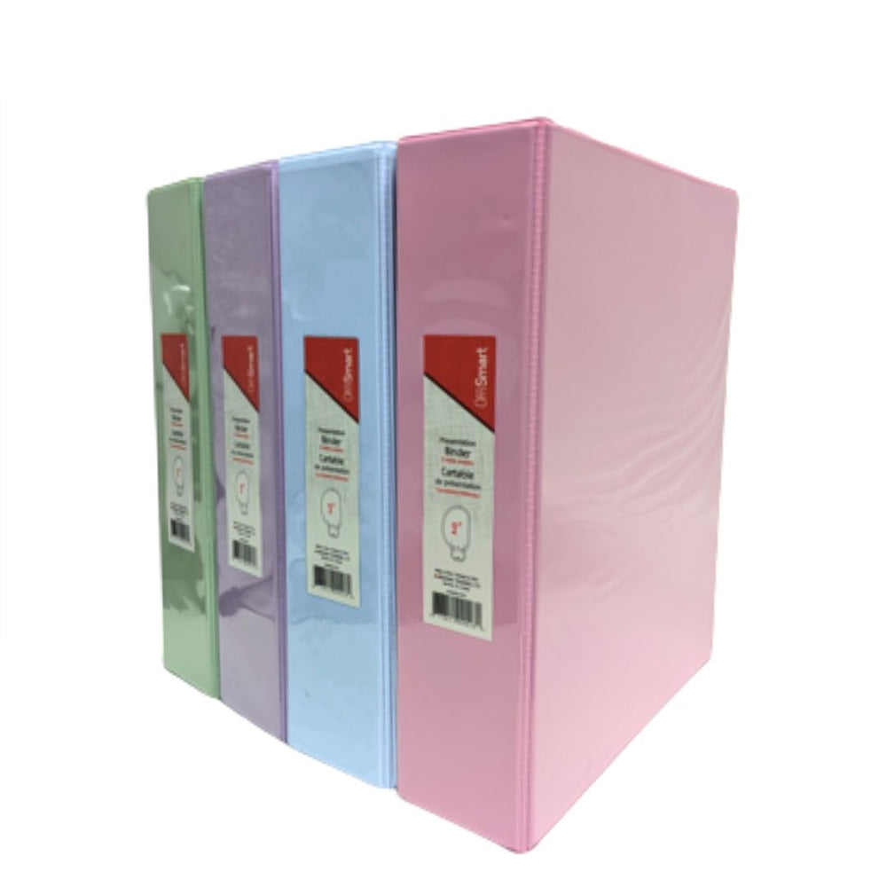Cartable de présentation 2 po avec pochettes pastel