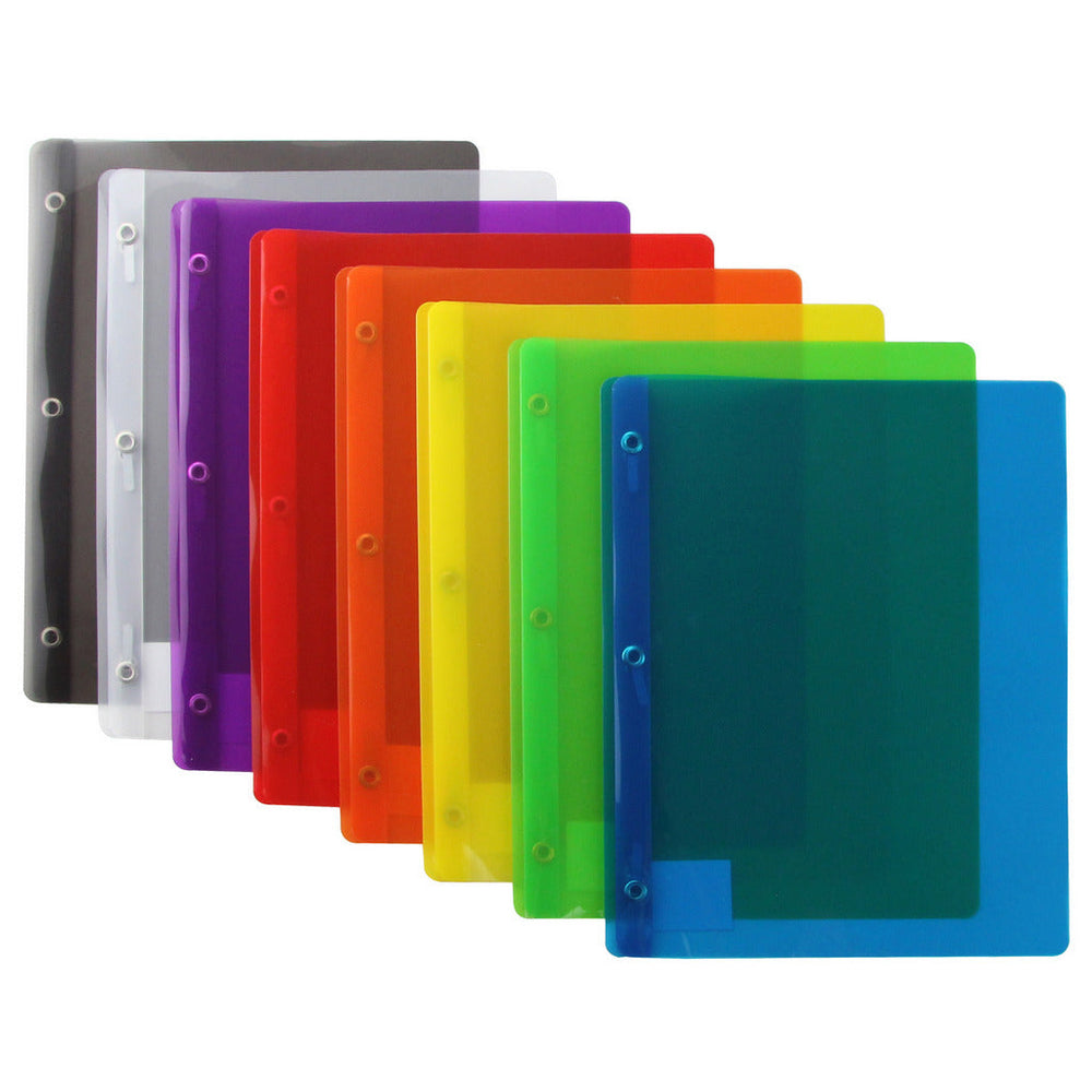 Duo-tang en plastique transparent