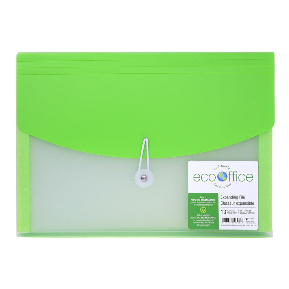 Classeur extensible format lettre 13 pochettes avec bouton Eco Office