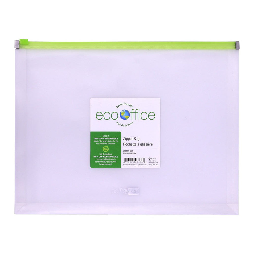 Pochette en plastique avec glissière format lettre Eco Office
