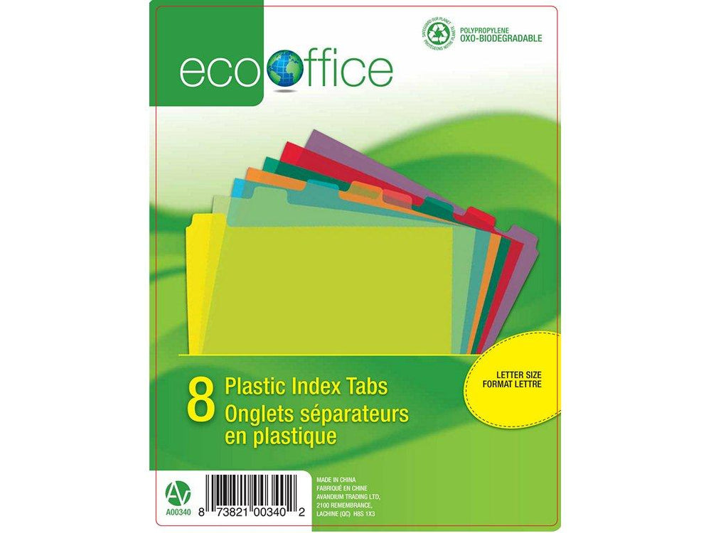 Feuille intercalaire en plastique Eco Office (paquet de 8)