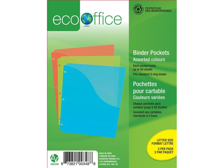 Pochette protectrice pour cartable Eco Office (paquet de 3)