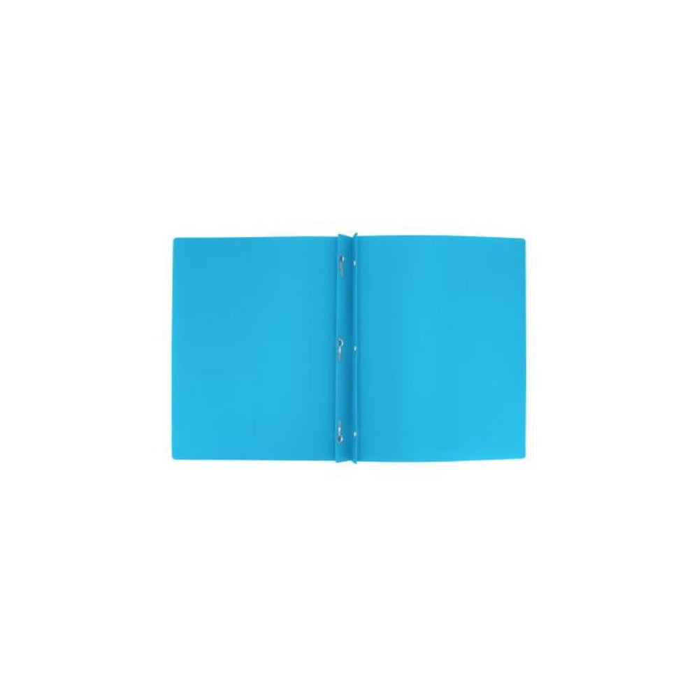 Duo-tang en plastique opaque bleu pâle