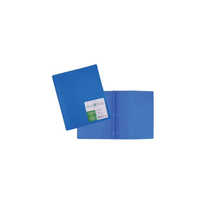 Duo-tang en plastique opaque bleu foncé