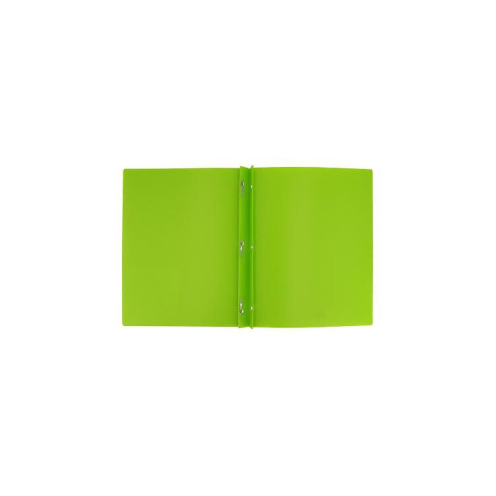 Duo-tang en plastique opaque vert pâle