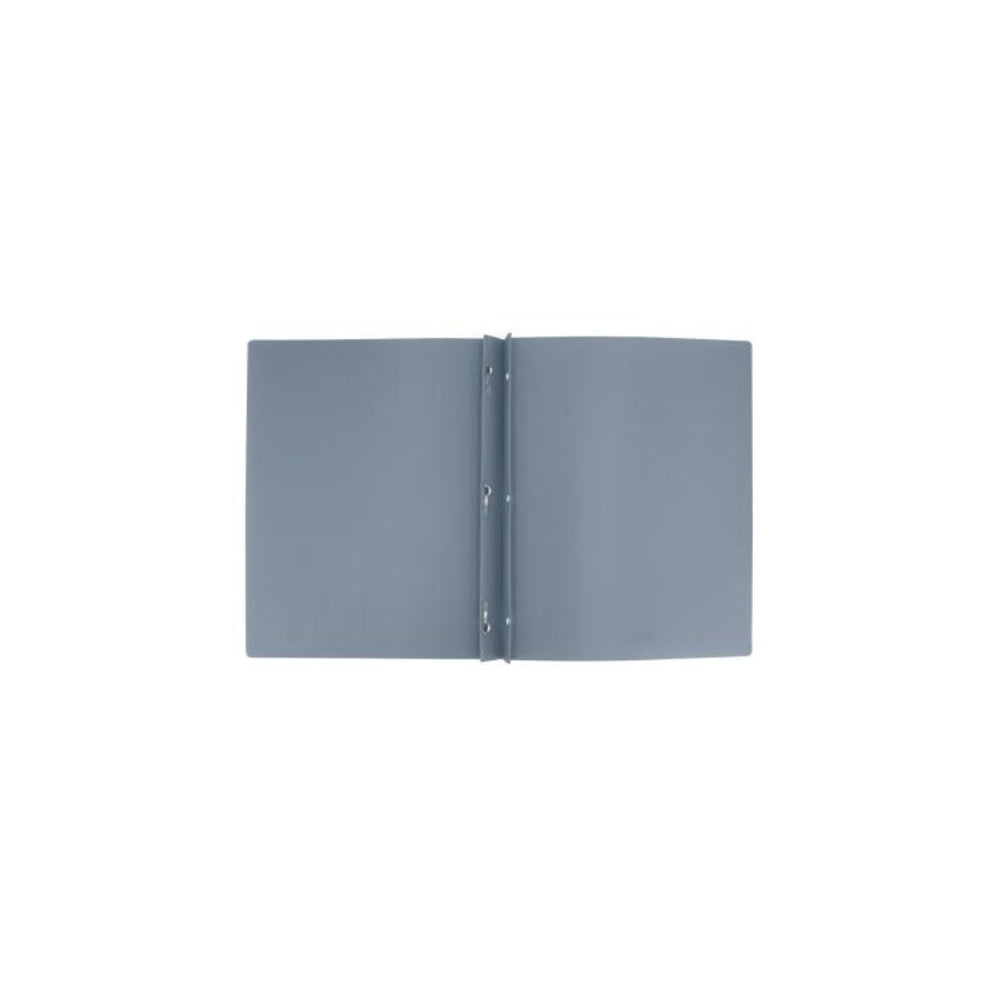 Duo-tang en plastique opaque gris