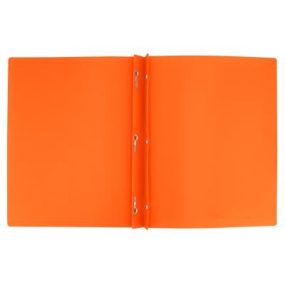 Duo-tang en plastique opaque orange