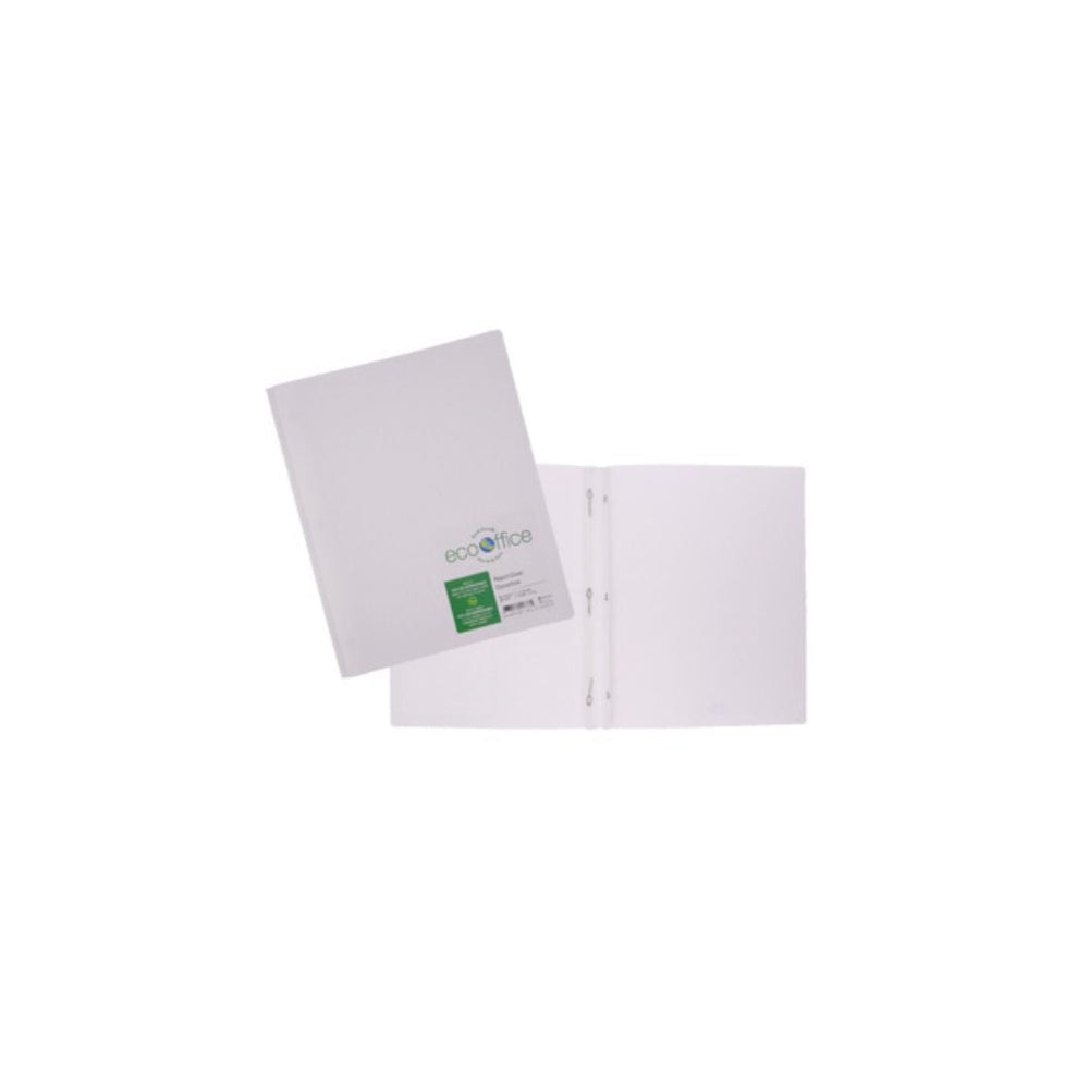 Duo-tang en plastique opaque blanc