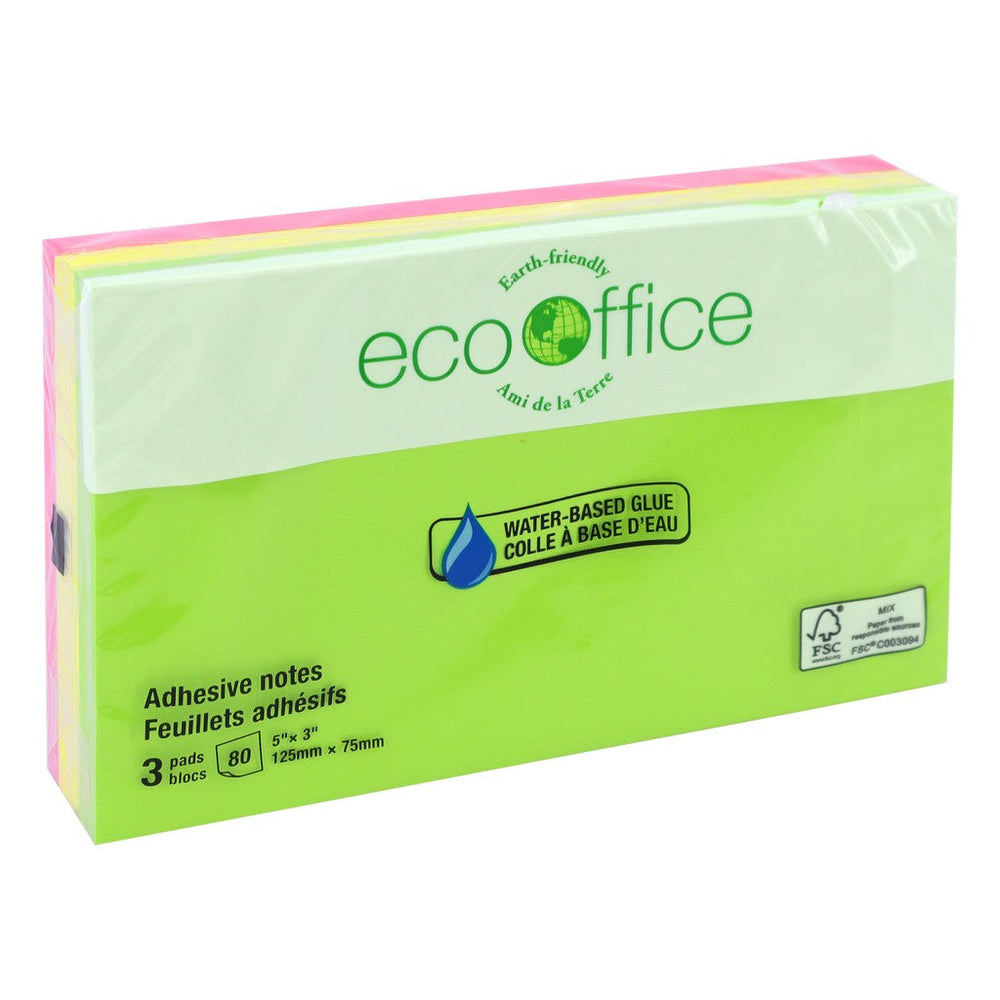 Feuillet adhésif 5 po x 3 po Eco Office (3x80)