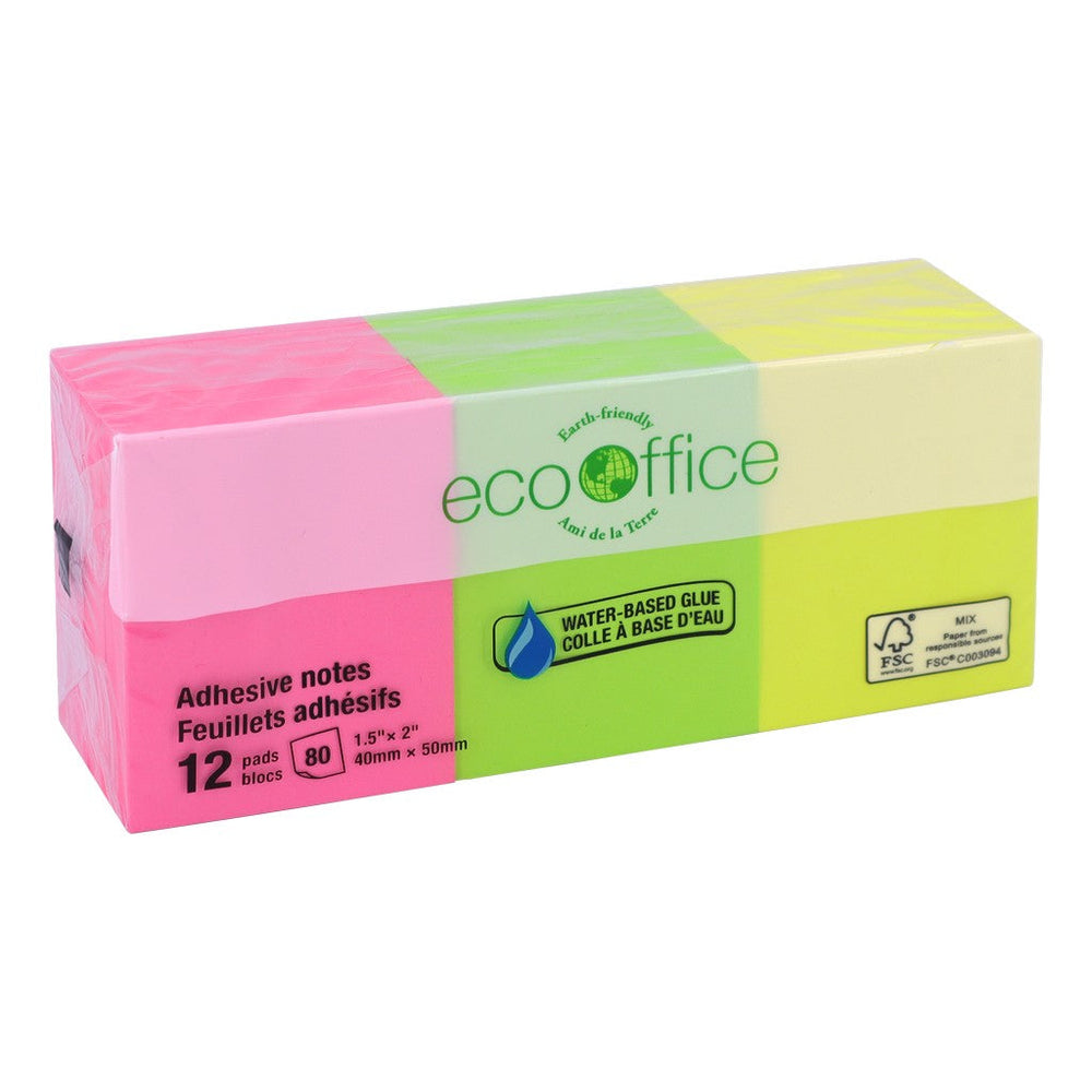 Feuillet adhésif 1,5 po x 2 po Eco Office (12x80)