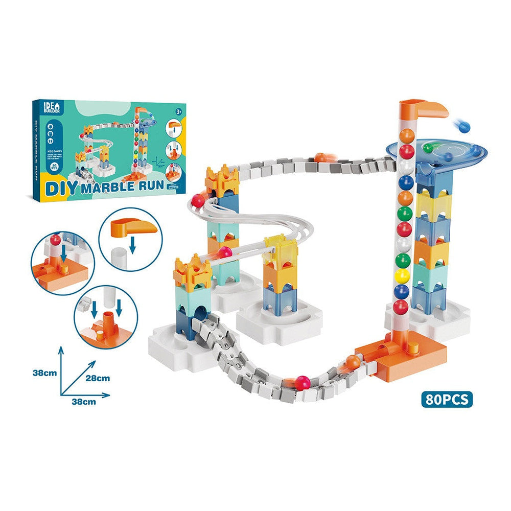 Ensemble de construction 80 morceaux circuit de billes (3 ans et plus)