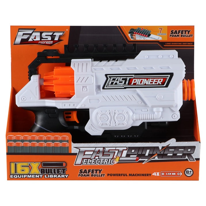 Pistolet Dart Blaster avec 16 projectiles en mousse (8 ans et plus)