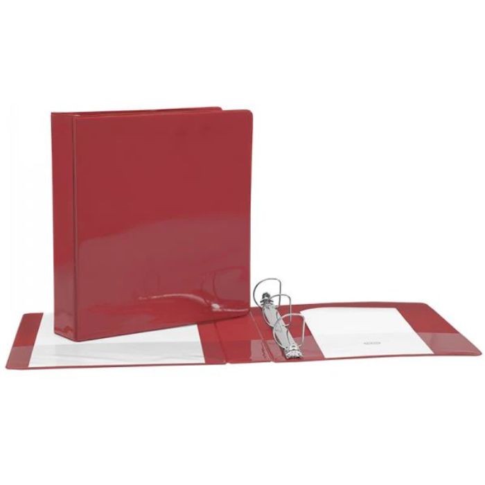 Cartable de présentation 1,5 po avec pochette rouge