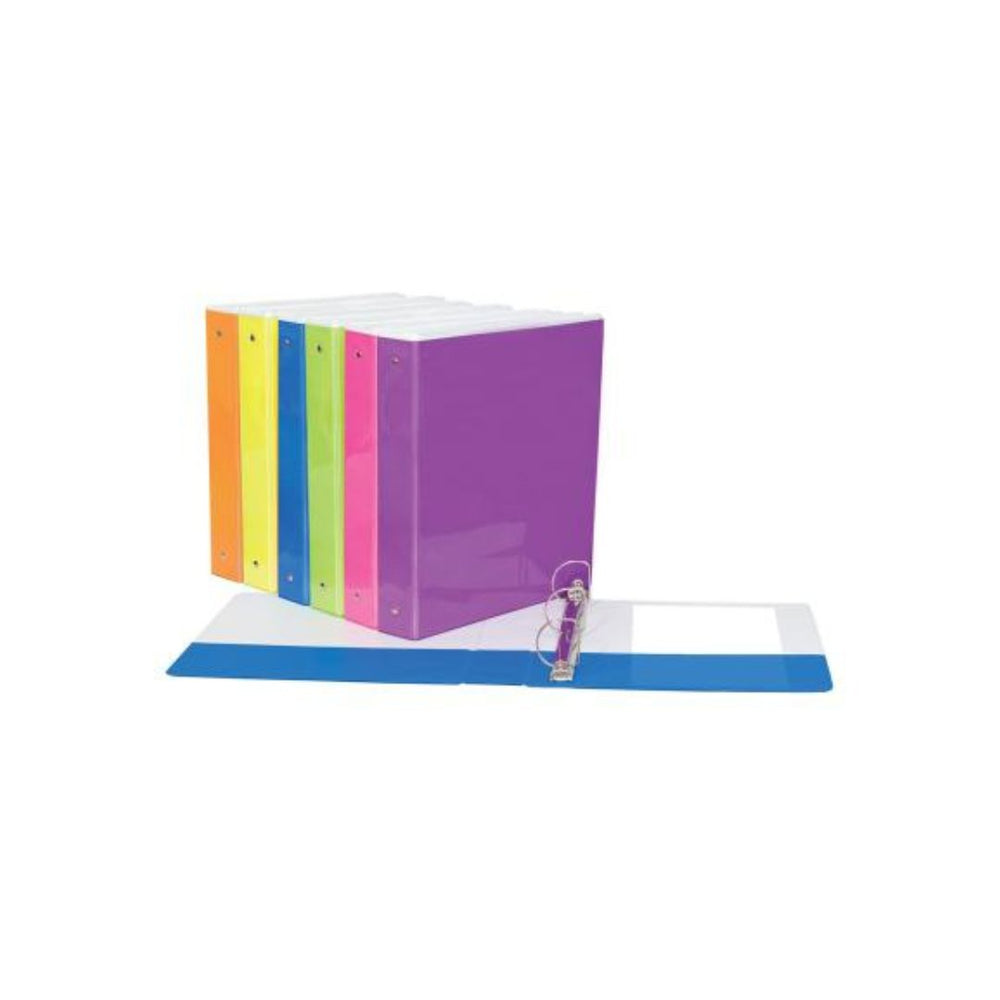 Cartable de présentation 1,5 po avec pochettes néon