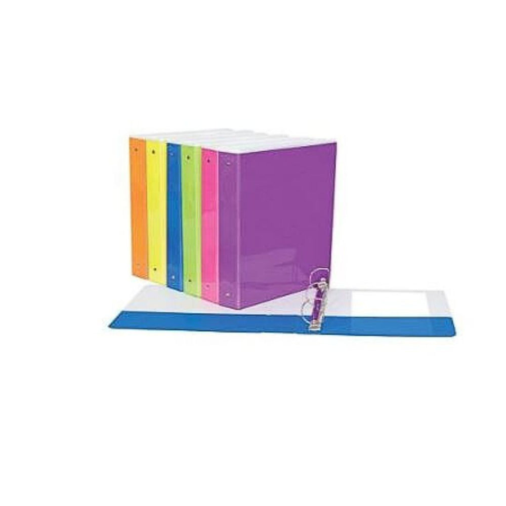 Cartable de présentation 2 po avec pochettes néon