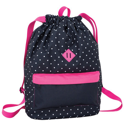 Sac à soulier 43 cm x 44 cm Off Track rose et bleu marin