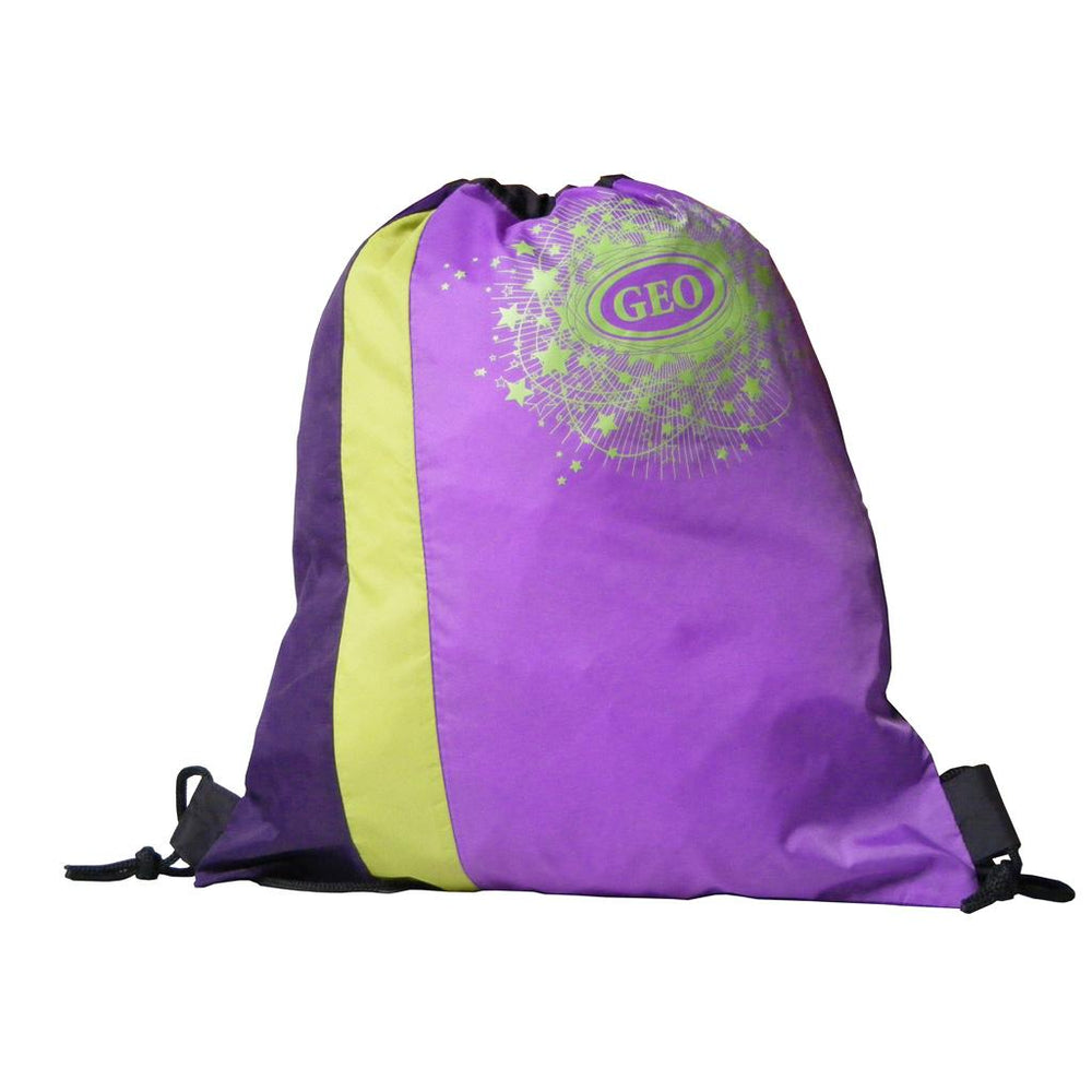 Sac à soulier 38 cm x 42 cm Geo mauve et jaune