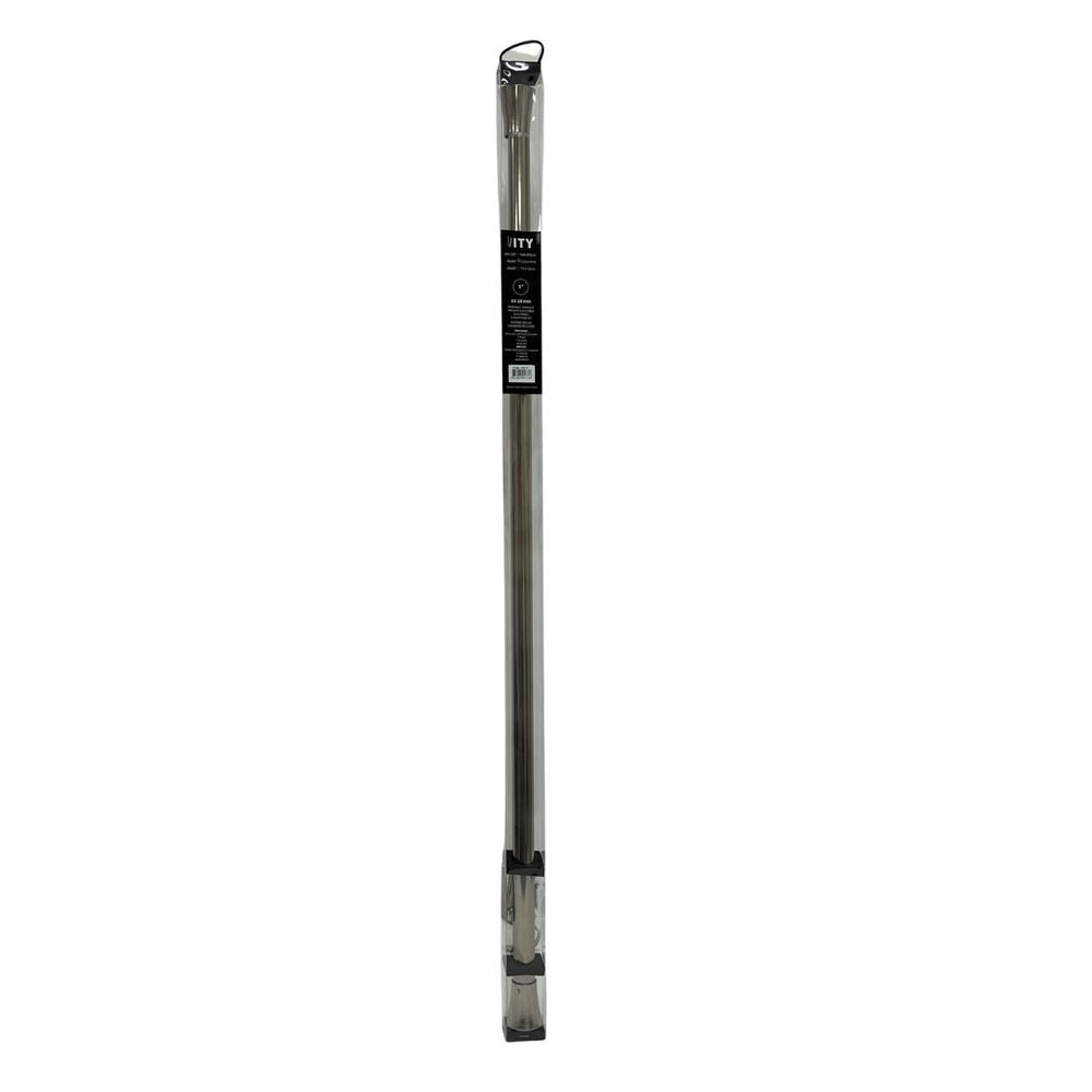 Tringle à rideaux (diamètre de 1 po) argent avec embout cône