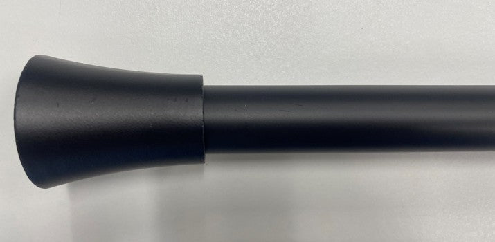 Tringle à rideaux (diamètre de 1 po) noir avec embout cône