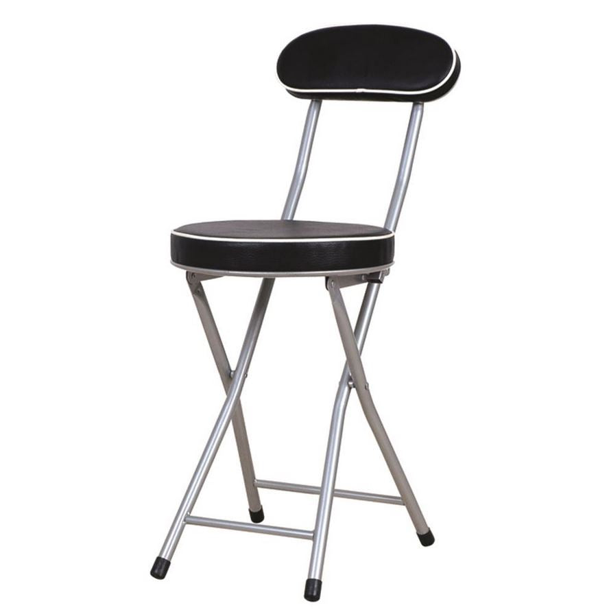 Chaise pliante ronde noire