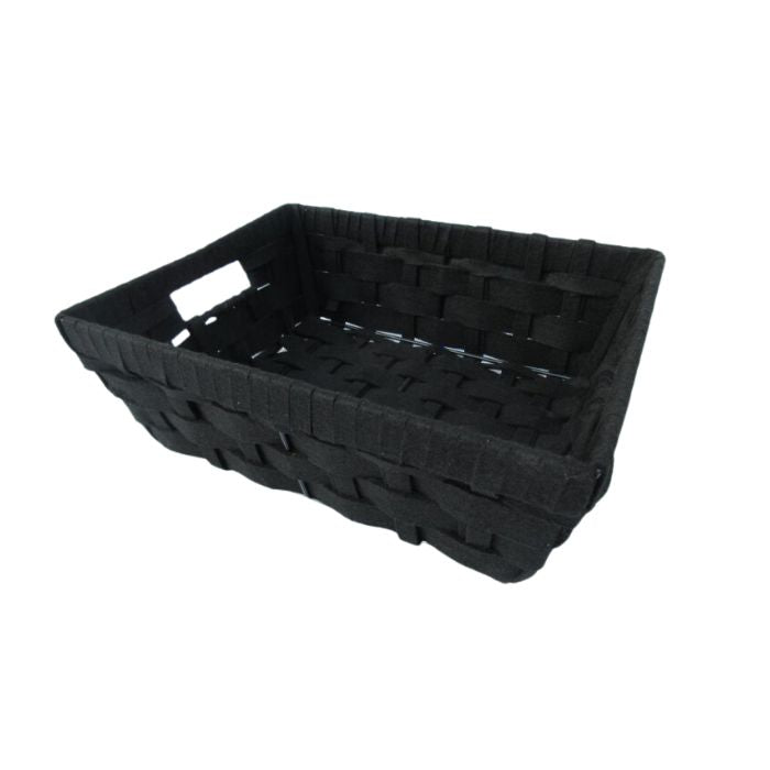 Panier en feutre tressé noir