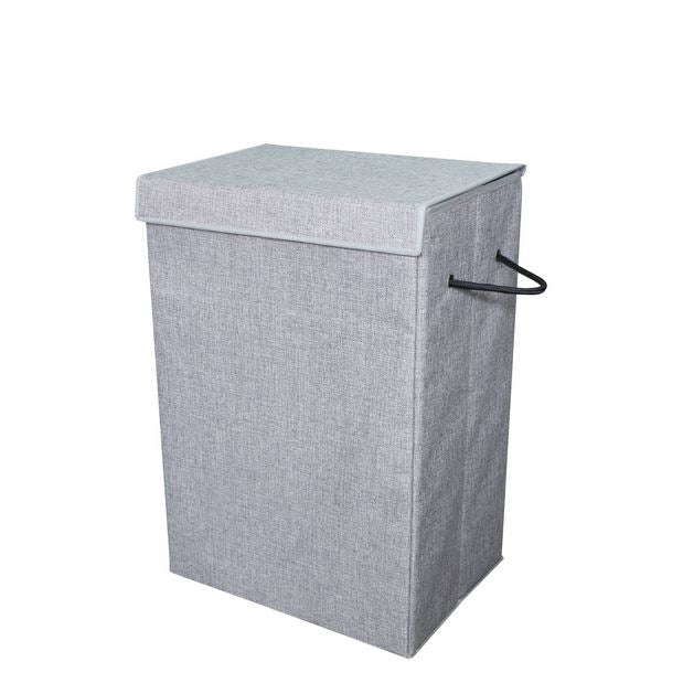 Panier à Linge Pliable 3 Compartiments - Tissu Oxford, Poignées Renforcées - Pour Maison, Chambre, Dortoir (Environ 83x36x36 Cm)