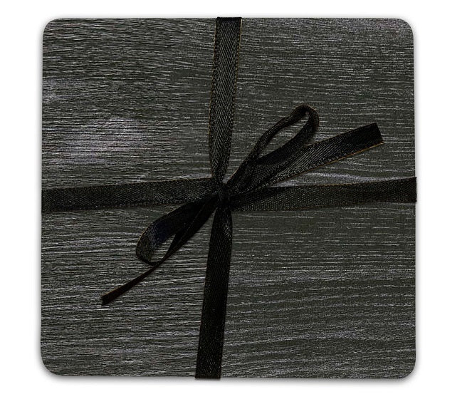 Sous-verre carré en faux bois (paquet de 4)