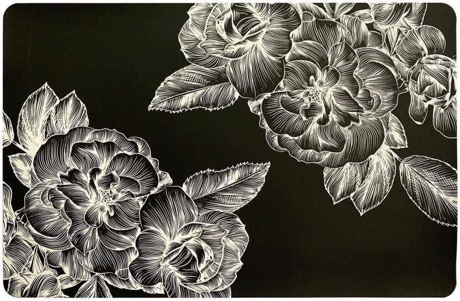 Napperon en plastique imprimé floral