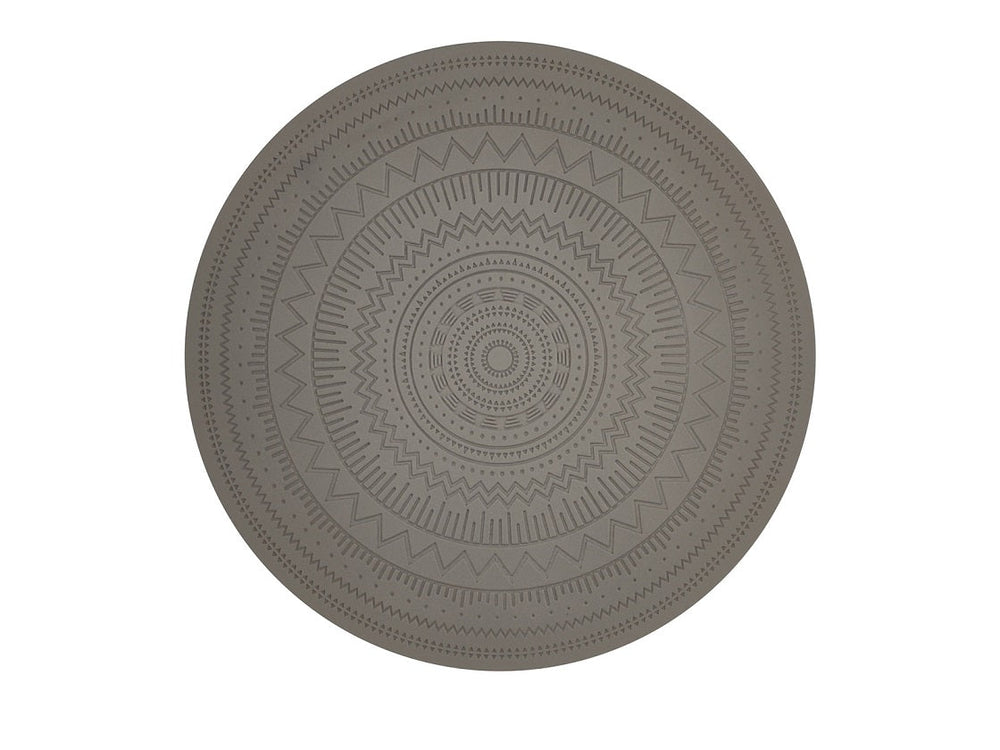 Napperon 15 po rond en faux cuir texturé