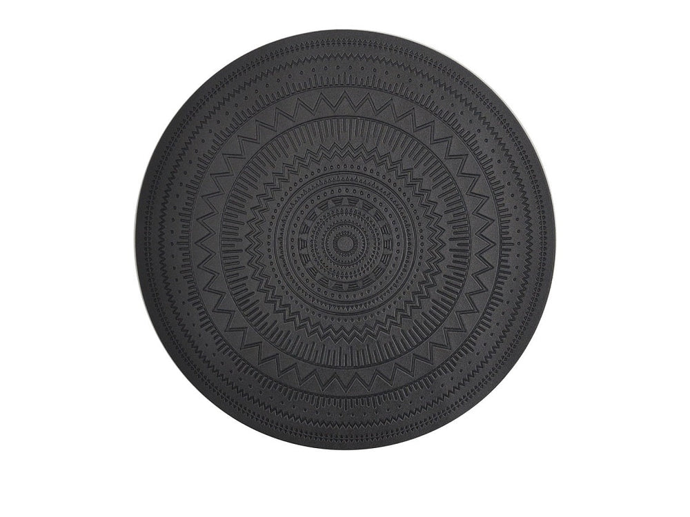 Napperon 15 po rond en faux cuir texturé